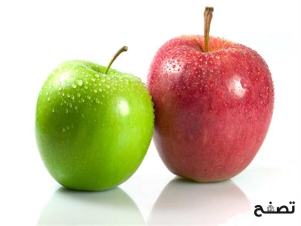 السعرات الحرارية في التفاح الأحمر والأخضر