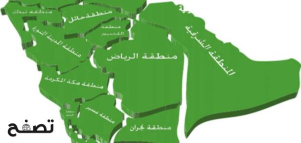 مساحة المحافظات السعودية