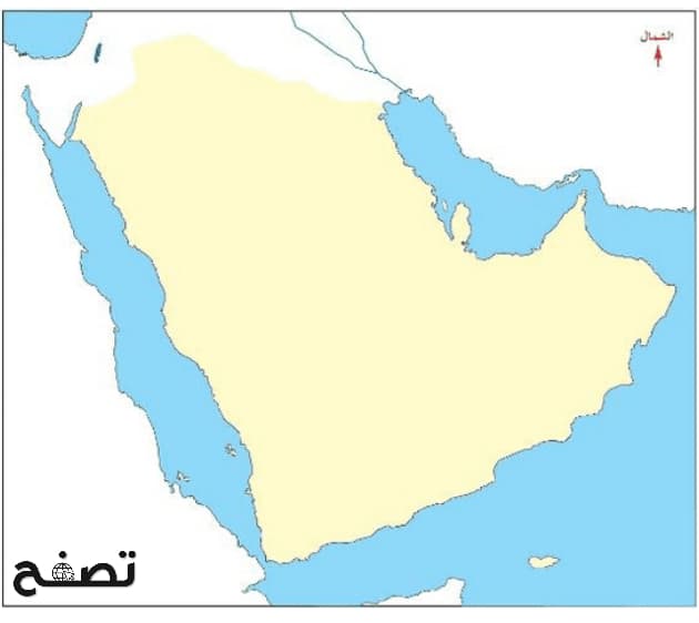خريطة دول الخليج العربي صماء