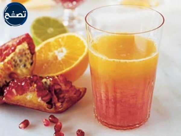 طريقة عمل عصير الرمان والبرتقال