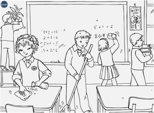 رسومات عن تقدير المعلم جاهزة للتلوين