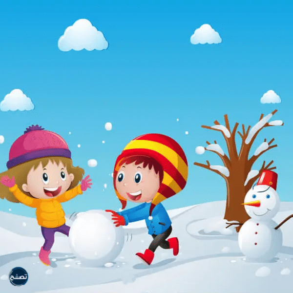 لوحة عرض صور فصل الشتاء للأطفال