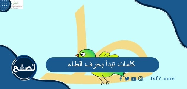 كلمات تبدأ بحرف الطاء في اللغة العربية